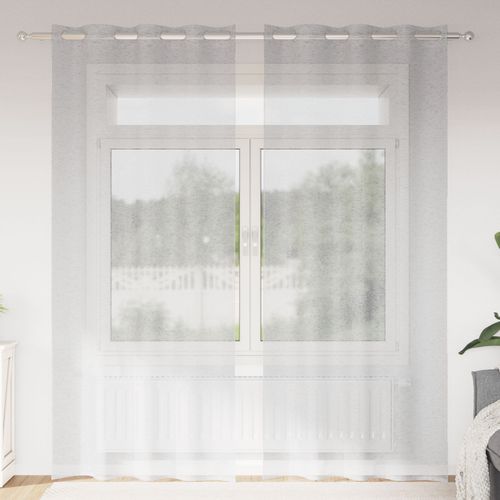 Vidaxl Rideaux 2 Pcs Gris Clair 140 X 225 Cm Polyester