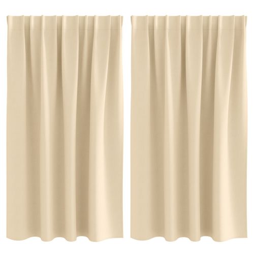 Vidaxl Rideaux Avec Des Rideaux 2 Pcs Crème 140 X 140 Cm Polyester