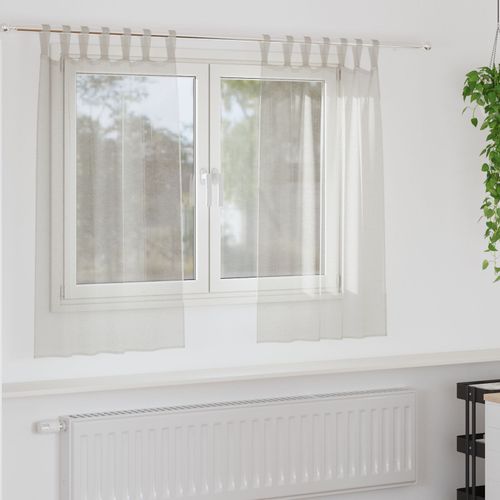 Vidaxl Rideaux Avec Des Rideaux 2 Pcs Crème 140 X 140 Cm Polyester