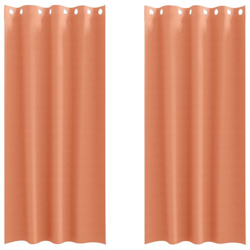 Vidaxl Rideaux 2 Pcs Couleur Terre Cuite 225 X 140 Cm Polyester