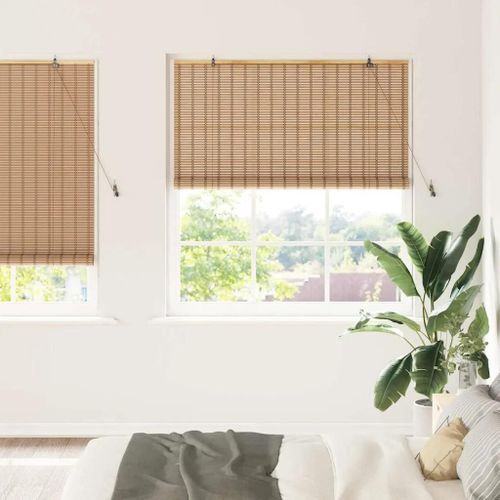 Vidaxl Stores Et Rideaux Marron Clair 140 X 220 Cm Bambou