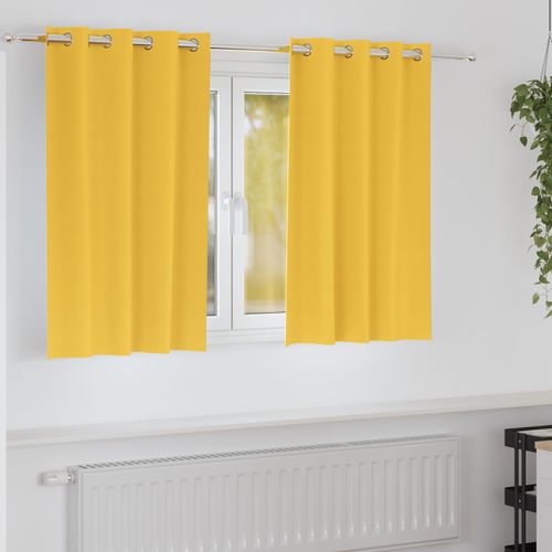 Vidaxl Rideaux 2 Pcs Jaune Moutarde 140 X 140 Cm Polyester