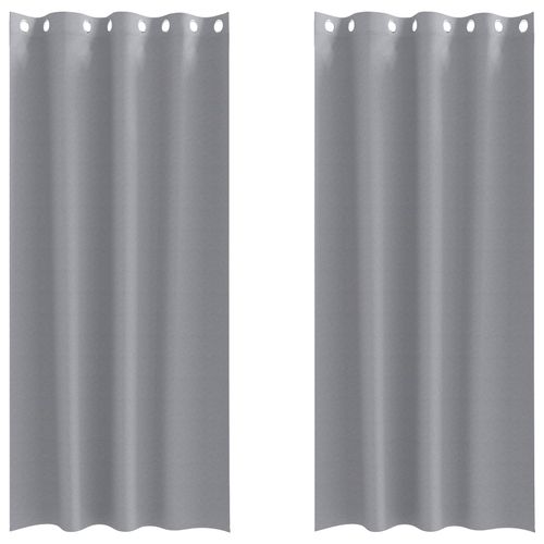 Vidaxl Rideaux 2 Pcs Gris Clair 225 X 140 Cm Polyester