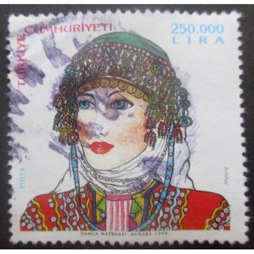 Turquie N°2934 Coiffe Traditionnelle Oblitéré