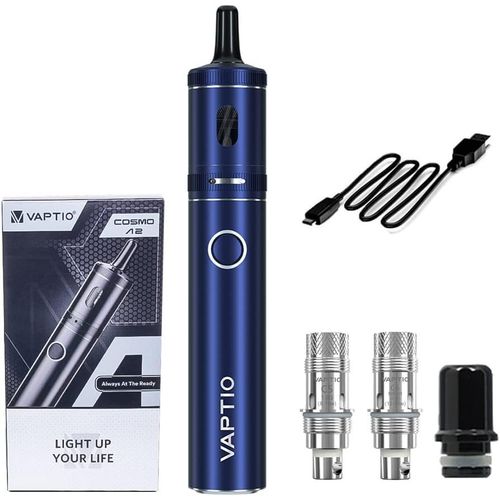 KALANKA-Cosmo A2 Kit Vape Pen 2000mAh 25W Cigarette électronique avec Bobine de Cosmo 2 pièces 0,7 ohm(C6) / 1,0ohm(C5),sans liquide sans nicotine(Bleu)