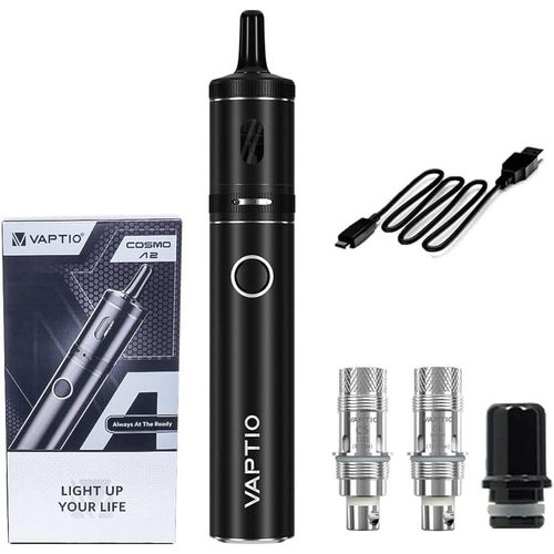 KALANKA-Cosmo A2 Kit Vape Pen 2000mAh 25W Cigarette électronique avec Bobine de Cosmo 2 pièces 0,7ohm(C5) / 1,0ohm(C6),sans liquide sans nicotine(noir)