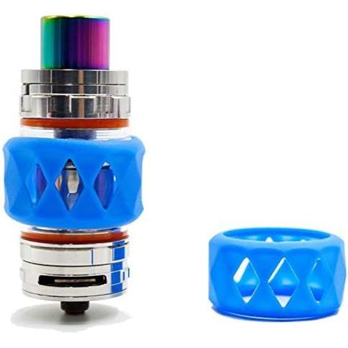 Kalanka-Bubble Glass Tube Protective Cover Wrap Sleeve Skin For Zeus X Manta Tfv8 Tfv12 Prince Uforce T2 T1 Dead Rabbit Rta (2pcs) (Blue)