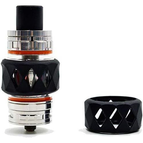 Kalanka-Bubble Glass Tube Protective Cover Wrap Sleeve Skin For Zeus X Manta Tfv8 Tfv12 Prince Uforce T2 T1 Dead Rabbit Rta (2pcs) (Black)
