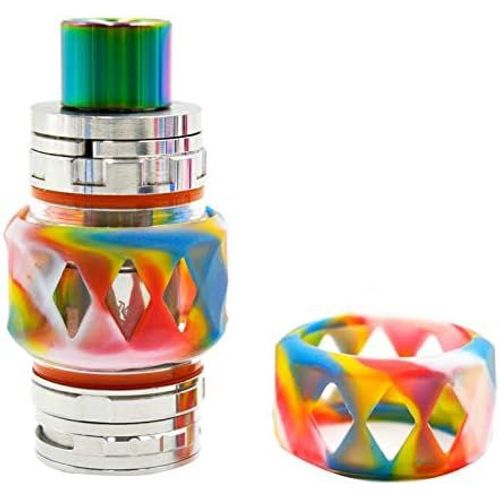 Kalanka-Bubble Glass Tube Protective Cover Wrap Sleeve Skin For Zeus X Manta Tfv8 Tfv12 Prince Uforce T2 T1 Dead Rabbit Rta (2pcs) (Rainbow)