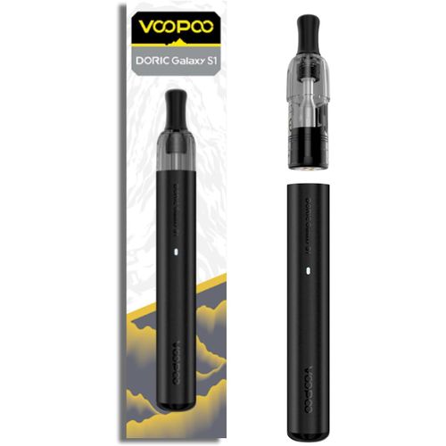 KALANKA-Doric Galaxy S1 Kit 16W E-cigs Kit Cigarette électronique 800mAh Batterie Vape Pen avec 2.0ml DORIC Galaxy Cartridge 0.7 ohm - Sans nicotine (Obsidian Black)