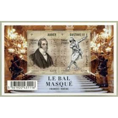 Opéra : Gustave Iii Ou Le Bal Masqué Feuillet 4706 Émission Commune France /Suède Année 2012 N° 4706 4707 Yvert Et Tellier Luxe