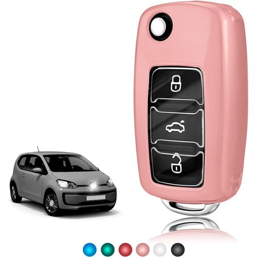 Coque Clé Tpu Transparent Brillant,Etui Clé Étui Clé Adapté Pour Vw Volkswagen Golf 4/5/6 Multivan T5 Polo Up Caddy Beetle Sharan Jetta Bora Seat Ibiza Skoda Fabia.[H238]