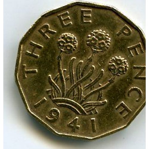 Angleterre 3 Pence 1941