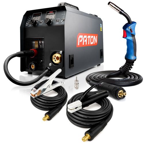 PATON EuroMIG Machine à souder MIG 150A, poste à souder semi-automatique à onduleur numérique, kit de soudage 240V avec alimentation par fil, soudeur professionnel pour usage industriel.