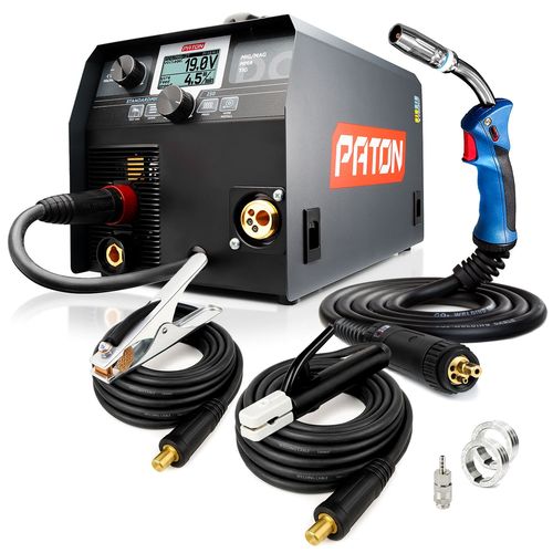 PATON StandardMIG-250 Machine de soudage – Poste MIG 3 en 1, MMA, TIG LIFT, Kit de machine à souder 230V, Poste à souder MIG sans gaz, Machine à souder MIG MAG, Torche MIG professionnelle