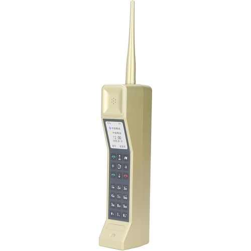 Ornement De Téléphone Portable en Brique,Accessoire De Téléphone des Années 90,Modèle De Téléphone Portable en Brique à L'ancienne,Accessoire Photographique De Simulation (Or)