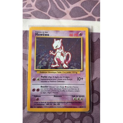 Carte Pokémon Mewtwo Année 1995 En Bon Etat