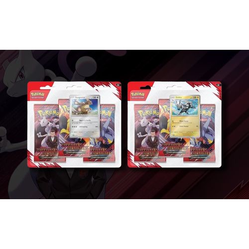 Lot De 2 Tripack De 3 Boosters Ev10 Rivalités Destinées : Kangourex & Zéblitz