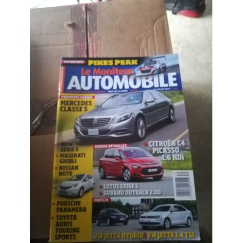 Le Moniteur 1554 De 2013 Mercedes Classe S,Nissan Note,Bmw Serie 5,Porsche Panamera,Maserati Ghibli,Toyota Auris St,C4 Picasso 1.6e Hdi,Subaru Outback 2.0d Lineatronic,Lotus Exige S,Jetta 1.4 Tsi,Hybr