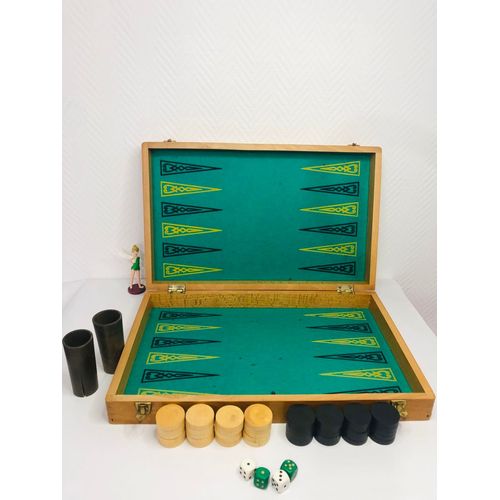 Ancien Jeu Backgammon Jacquet Et Dames 
