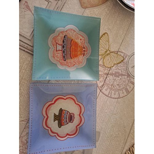 Lot De 2 Assiettes À Dessert "Gâteau"