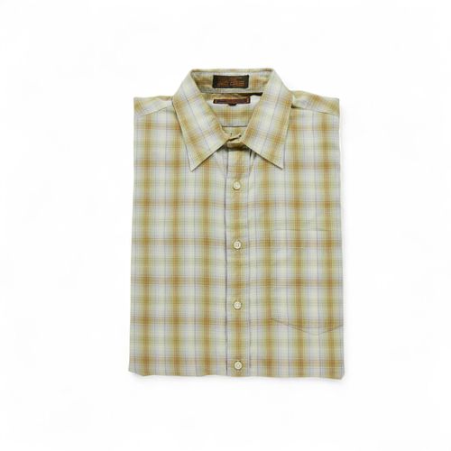 Reconditionné - Chemise Classiques Homme À Carreaux - Taille M - Homme - Beige
