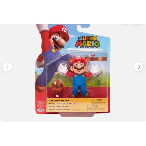Super Mario Raccoon Mario With Super Leaf 10cm Action Figure
