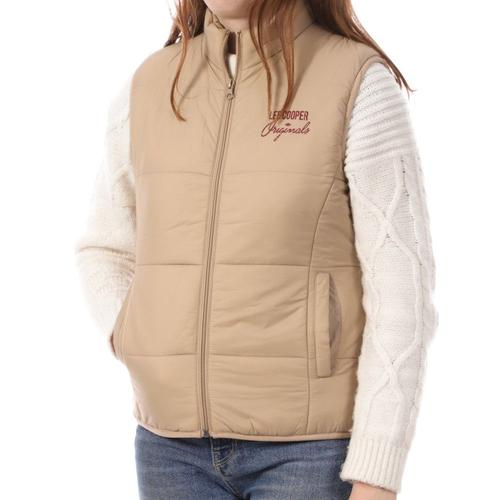 Doudoune Sans Manches Beige Femme Lee Cooper Osmos