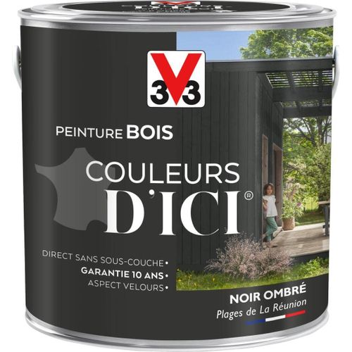 Peinture bois Couleurs d'ICI noir ombré 2L