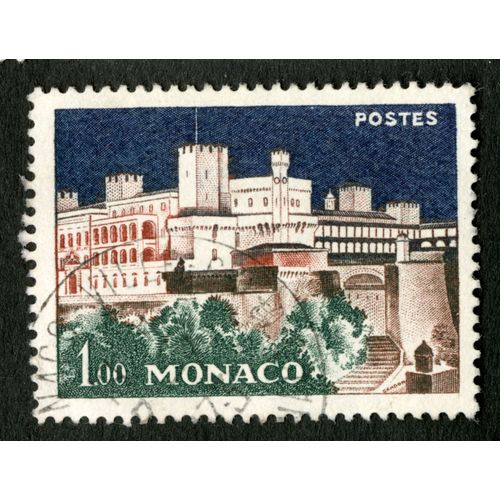 Timbre Oblitéré Monaco, Postes, 1.00