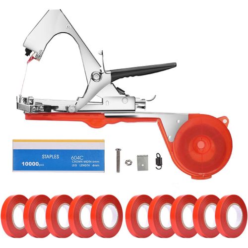 CHECARZHN--NO1-Pince À Lier Pour Vigne, Machine À Taper Nouer Branches, Pour Tomates Vignobles Arbres Fruitiers Légumes Fleurs Plantes, Outil De Jardinage À Attacher Branche - Tying Tape Tool