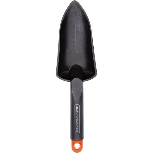 CHECARZHN--NO1-Mini Pelle Avec Indication De Mesure - Pelle De Jardin 30,5 Cm - Outils Jardinage - Truelle Polypropylène - Noir/Orange