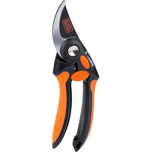CHECARZHN--NO1-Secateur De Jardin - Taille Haie Lames En Acier De Haute Qualité - Coupe Branche Poignée Ergonomique - Secateur Capacité De Coup De 13 Mm ¿ Noir/Orange
