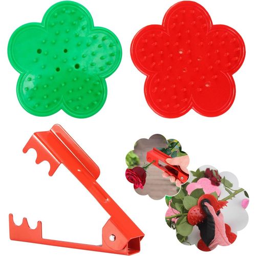 CHECARZHN--NO1-3 Pièces Kit Élagage De Jardin, Comprend Deux Outil Bavure Remover Et Sécateurs De Roses, Dissolvant Épines En Metal, Pour Maison, Jardin, Fleuriste
