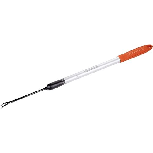 CHECARZHN--NO1-Desherbant Télescopique - Manche Télescopique 77-112 Cm - Arracheur De Mauva s Herbes Avec Manche - Outillage De Jardin - Aluminium/Acier - Gris/Orange