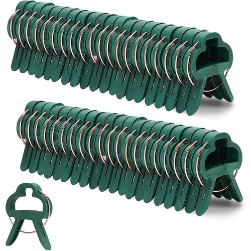 CHECARZHN--NO1-50 Pieces Clips De Support Pour Plantes, Clips Tomates Reutilisable Pour Plante Grimpantes, Attache Jardin Clip Plante Grimpante Pour Fixation De Roses, Tomates