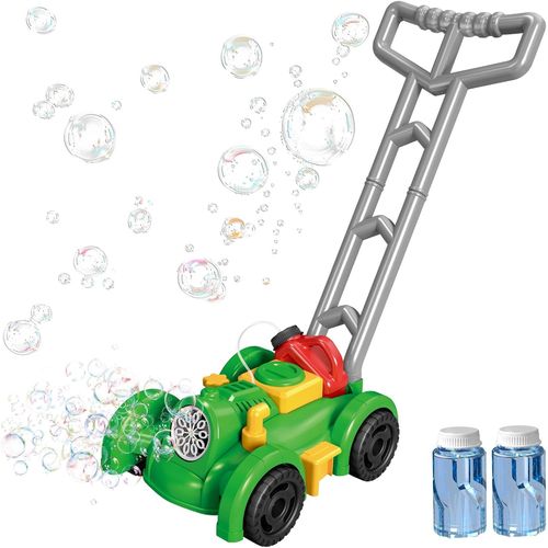 CHECARZHN--NO1-Tondeuse À Bulles Enfant, Machine À Bulles Automatique, Jouets D'Extérieur Pour Enfants Tondeuse À Gazon, Machine À Bulles Pour Des Fêtes, Cadeaux Garçons Filles 3Ans Jardins A L'Extér
