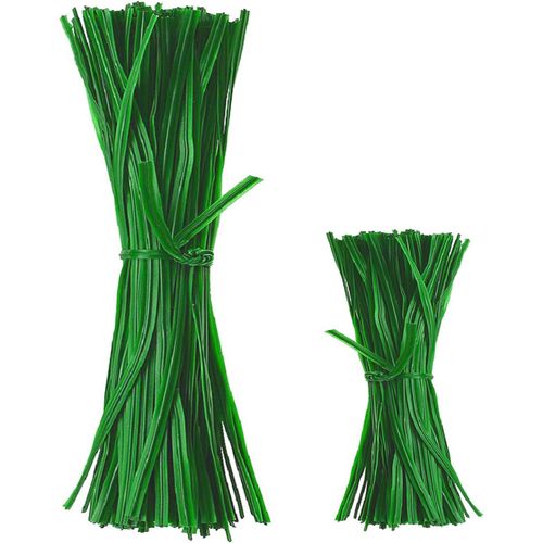 CHECARZHN--NO1-200 Pièces Attaches De Plantes, Réglable Verte Attaches De Jardin, Ceinture De Reliure Pour Plantes De Jardin, Pour Fixation Végétale, Fil De Liaison(30 Cm, 10 Cm)