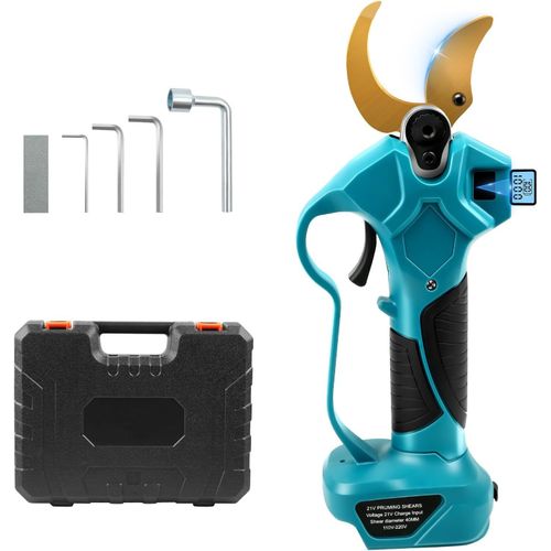 CHECARZHN--NO1-Sécateur Électrique Sans Fil - Diamètre De Coupe 40 Mm - Compatible Avec Makita 18 V - Pour La Taille, Vigne, Arbre Fruitier (Sans Batterie)