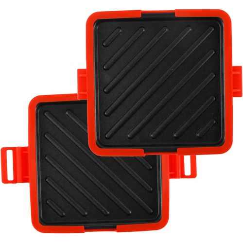 Machine À Sandwichs Pour Micro-Ondes - Sans Fil - En Silicone - Antiadhésive - Chauffage Rapide - Pour La Cuisson De Délicieux Sandwichs Croustillants (Rouge)