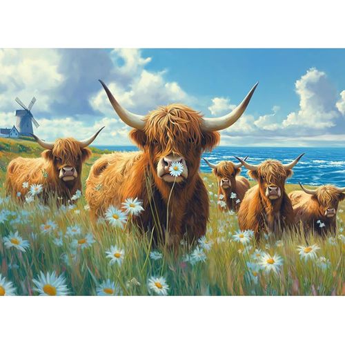 Ayuhr-Bricolage Vache Diamond Painting,5d Diy Diamant Painting Kit Complet,Animaux Peinture Diamant Artisanat Strass Painting Pour Adultes, Enfants, Décoration Intérieur 30x40cm