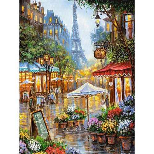 Ayuhr-Diamond Painting Paris Paysage Tour Eiffel 5d Broderie Diamant Peinture Numero Diamant Adulte Kit Complet 30x40cm Pour La Décoration Murale De La Maison