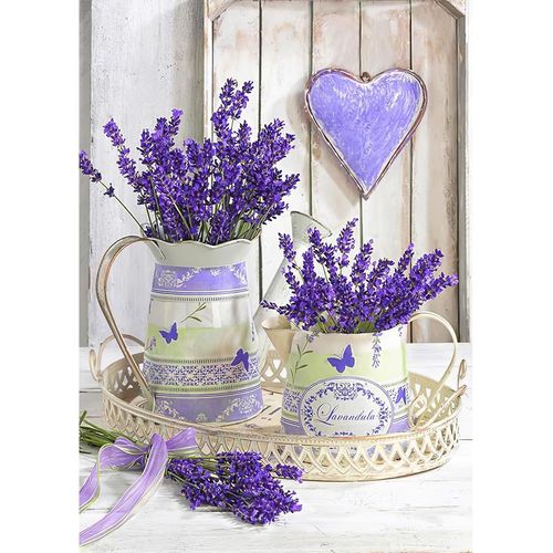 Ayuhr-Fleur De Lavande Peinture Diamant Kits, 5d Bricolage Diamond Painting Complet Monde Romantique, Diamant Strass Point De Croix Cristal Painting Pour Murale Décoration 30x40cm