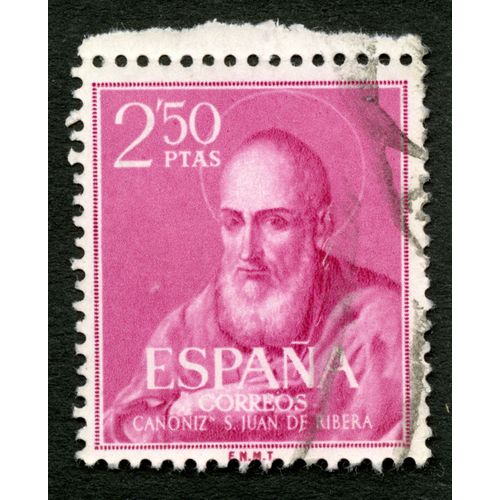 Timbre Oblitéré Espana, Correos , Canoniz S.Juan De Ribera, 2.50 Ptas