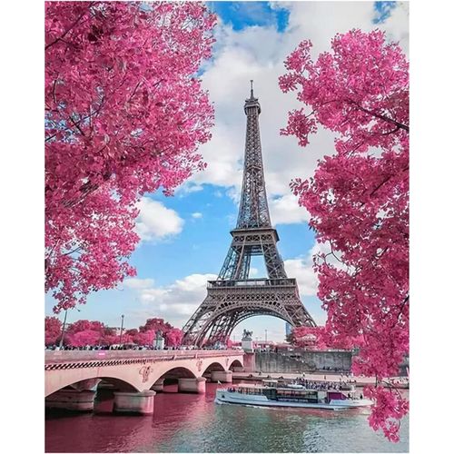 Ayuhr-Peinture Diamant Tour Eiffel 5d Tableau Diamant Tour Eiffel Diy Peinture Diamants Tour Eiffel Peinture Diamant Paris Puzzle Diamant Adulte Pour La Décoration Muraleàla Maison, 30x40cm