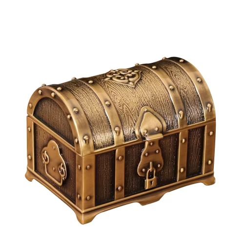 " Boîte de rangement de bijoux rétro 1pc, boîte de rangement de bijoux en métal, étui d'accessoires de photographie --Ouragan X "