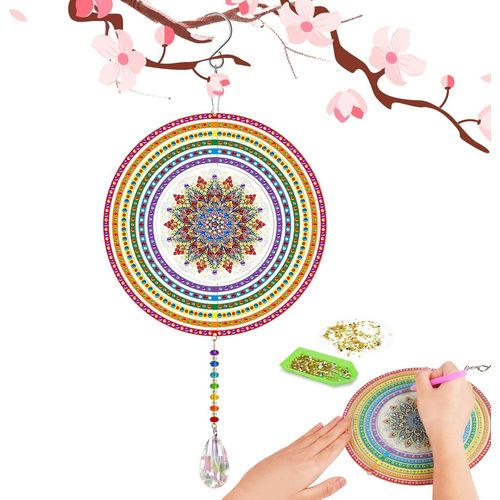 Ayuhr-Kits De Bricolage Pour Filles De 6 7 8 9 10 Ans, Diamond Painting Carillon À Vent, Arts Et Artisanat Pour Enfants, Idée Cadeau D'anniversaire Pour Fille 5-10 Ans, Décoration De Fenêtre Et Jardi