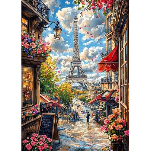 Ayuhr-Tour Eiffel Diamond Painting Adulte, Paris Peinture Diamant Activité Manuelle Adulte, 5d Diy Diamant Painting Pour Décoration Murale Maison 30x40 Cm