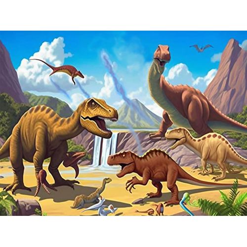 Ayuhr-Diamond Painting 5d Diy Diamant Peinture Monde Des Dinosaures Bricolage Plein Forage Cristal Strass Peinture Décor À La Maison 30 * 40 Cm(Y5-560)