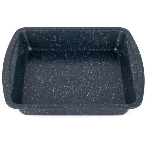 Ayuhr-Nightfall Stone Plat À Four Carré 26cm, Surface Antiadhésive, Plat En Acier Au Carbone, Sans Pfoa, Passe Au Four Jusqu'à 220°C, Pour Tout Types De Gâteaux, Marbre Bleu, Rh00997eu